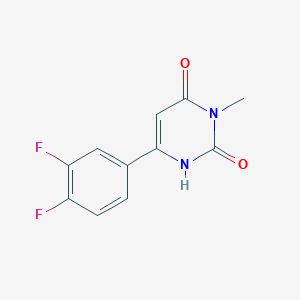 molecular formula C11H8F2N2O2 B1484196 6-(3,4-二氟苯基)-3-甲基-1,2,3,4-四氢嘧啶-2,4-二酮 CAS No. 2097974-31-5
