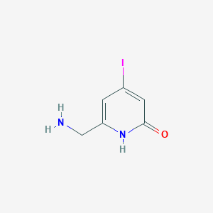 molecular formula C6H7IN2O B14841968 6-(Aminomethyl)-4-iodopyridin-2-OL 