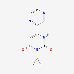 3-Cyclopropyl-6-(pyrazin-2-yl)-1,2,3,4-tetrahydropyrimidine-2,4-dione
