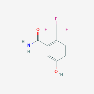 molecular formula C8H6F3NO2 B14841988 5-Hydroxy-2-(trifluoromethyl)benzamide 