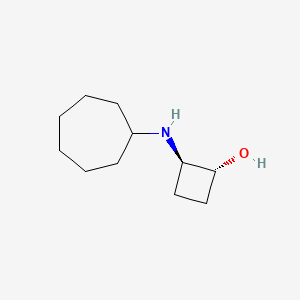 trans-2-(Cycloheptylamino)cyclobutan-1-ol
