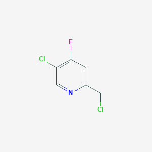 molecular formula C6H4Cl2FN B14842052 5-Chloro-2-(chloromethyl)-4-fluoropyridine 