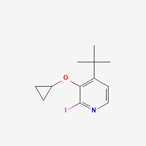 molecular formula C12H16INO B14842077 4-Tert-butyl-3-cyclopropoxy-2-iodopyridine 