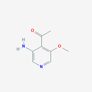 molecular formula C8H10N2O2 B14842090 1-(3-Amino-5-methoxypyridin-4-YL)ethanone 