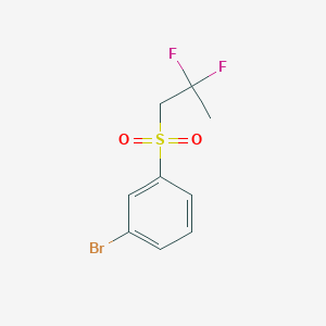 molecular formula C9H9BrF2O2S B1484210 1-Bromo-3-(2,2-difluoropropane-1-sulfonyl)benzene CAS No. 2168185-13-3