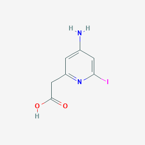 molecular formula C7H7IN2O2 B14842142 (4-Amino-6-iodopyridin-2-YL)acetic acid 