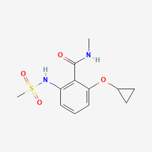 molecular formula C12H16N2O4S B14842155 2-Cyclopropoxy-N-methyl-6-(methylsulfonamido)benzamide 