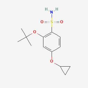 molecular formula C13H19NO4S B14842167 2-Tert-butoxy-4-cyclopropoxybenzenesulfonamide 