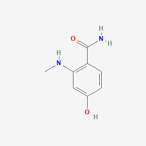 molecular formula C8H10N2O2 B14842176 4-Hydroxy-2-(methylamino)benzamide 