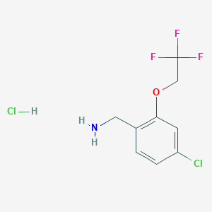molecular formula C9H10Cl2F3NO B1484218 4-Chloro-2-(2,2,2-trifluoroethoxy)benzylamine hydrochloride CAS No. 2204052-01-5