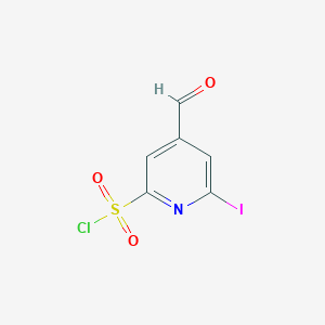 molecular formula C6H3ClINO3S B14842183 4-Formyl-6-iodopyridine-2-sulfonyl chloride 