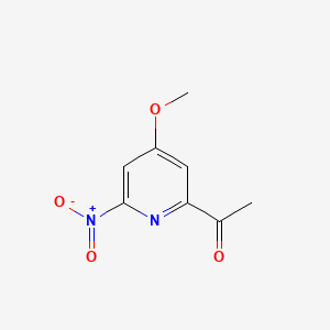 molecular formula C8H8N2O4 B14842212 1-(4-Methoxy-6-nitropyridin-2-YL)ethanone 