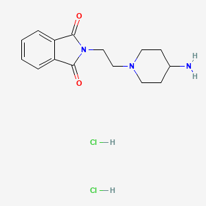 molecular formula C15H21Cl2N3O2 B1484223 2-[2-(4-Aminopiperidin-1-yl)-ethyl]isoindole-1,3-dione dihydrochloride CAS No. 2204562-58-1