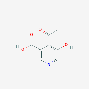 molecular formula C8H7NO4 B14842247 4-Acetyl-5-hydroxynicotinic acid 