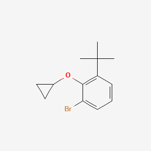 molecular formula C13H17BrO B14842258 1-Bromo-3-tert-butyl-2-cyclopropoxybenzene 