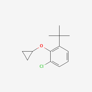 molecular formula C13H17ClO B14842261 1-Tert-butyl-3-chloro-2-cyclopropoxybenzene 