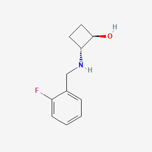 trans-2-{[(2-Fluorophenyl)methyl]amino}cyclobutan-1-ol