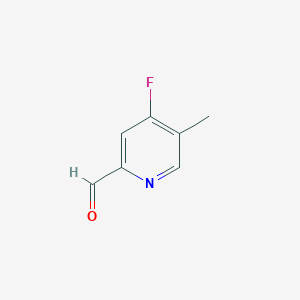 molecular formula C7H6FNO B14842330 4-Fluoro-5-methylpyridine-2-carbaldehyde 