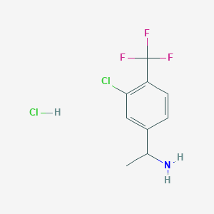 molecular formula C9H10Cl2F3N B1484235 1-(3-Chloro-4-trifluoromethylphenyl)-ethylamine hydrochloride CAS No. 2203940-43-4