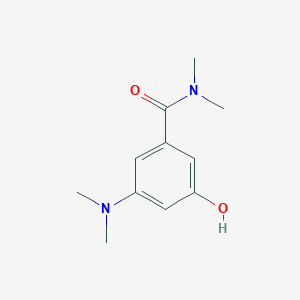 molecular formula C11H16N2O2 B14842355 3-(Dimethylamino)-5-hydroxy-N,N-dimethylbenzamide 