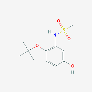 molecular formula C11H17NO4S B14842356 N-(2-Tert-butoxy-5-hydroxyphenyl)methanesulfonamide 