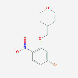 molecular formula C12H14BrNO4 B1484236 4-(5-溴-2-硝基苯氧甲基)四氢吡喃 CAS No. 2205384-90-1