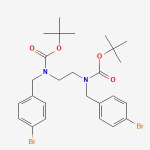 molecular formula C26H34Br2N2O4 B1484237 tert-Butyl 4-bromobenzyl{2-[(4-bromobenzyl)(tert-butoxycarbonyl)amino]ethyl}carbamate CAS No. 2208786-11-0