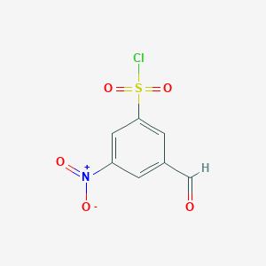 molecular formula C7H4ClNO5S B14842370 3-Formyl-5-nitrobenzenesulfonyl chloride 