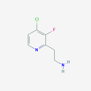 molecular formula C7H8ClFN2 B14842379 2-(4-Chloro-3-fluoropyridin-2-YL)ethanamine 