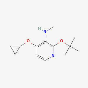 2-Tert-butoxy-4-cyclopropoxy-N-methylpyridin-3-amine