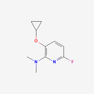 molecular formula C10H13FN2O B14842399 3-Cyclopropoxy-6-fluoro-N,N-dimethylpyridin-2-amine 