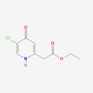 molecular formula C9H10ClNO3 B14842408 Ethyl (5-chloro-4-hydroxypyridin-2-YL)acetate 