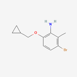 3-Bromo-6-cyclopropylmethoxy-2-methylphenylamine