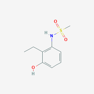 molecular formula C9H13NO3S B14842430 N-(2-Ethyl-3-hydroxyphenyl)methanesulfonamide 