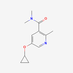 molecular formula C12H16N2O2 B14842454 5-Cyclopropoxy-N,N,2-trimethylnicotinamide 