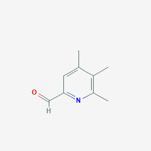 molecular formula C9H11NO B14842471 4,5,6-Trimethylpyridine-2-carbaldehyde 