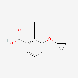 molecular formula C14H18O3 B14842477 2-Tert-butyl-3-cyclopropoxybenzoic acid 