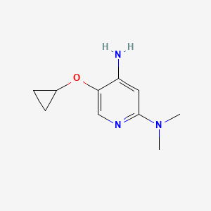 molecular formula C10H15N3O B14842489 5-Cyclopropoxy-N2,N2-dimethylpyridine-2,4-diamine 