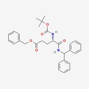 molecular formula C30H34N2O5 B1484251 Benzyl (4S)-5-(benzhydrylamino)-4-[(tert-butoxycarbonyl)amino]-5-oxopentanoate CAS No. 2208273-64-5