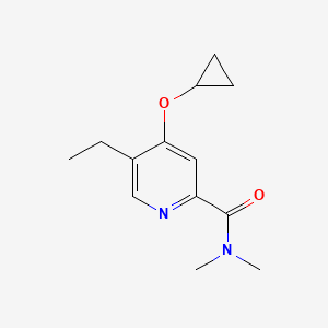 molecular formula C13H18N2O2 B14842529 4-Cyclopropoxy-5-ethyl-N,N-dimethylpicolinamide 