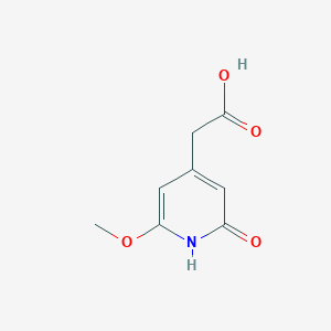 molecular formula C8H9NO4 B14842547 (2-Hydroxy-6-methoxypyridin-4-YL)acetic acid 