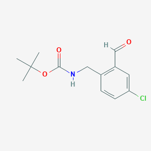 Tert-butyl 4-chloro-2-formylbenzylcarbamate