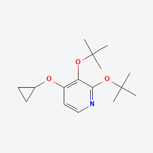 molecular formula C16H25NO3 B14842572 2,3-DI-Tert-butoxy-4-cyclopropoxypyridine 