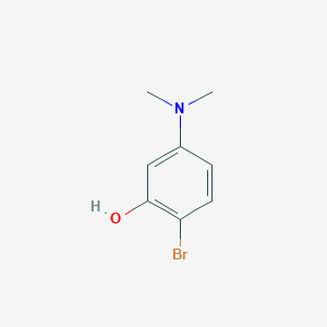 molecular formula C8H10BrNO B14842573 2-Bromo-5-(dimethylamino)phenol 