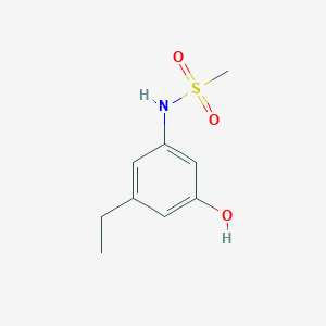 molecular formula C9H13NO3S B14842575 N-(3-Ethyl-5-hydroxyphenyl)methanesulfonamide 