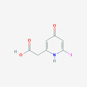 molecular formula C7H6INO3 B14842617 (4-Hydroxy-6-iodopyridin-2-YL)acetic acid 