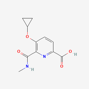 molecular formula C11H12N2O4 B14842622 5-Cyclopropoxy-6-(methylcarbamoyl)picolinic acid 