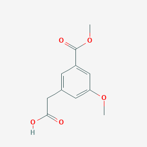 molecular formula C11H12O5 B14842675 [3-Methoxy-5-(methoxycarbonyl)phenyl]acetic acid 