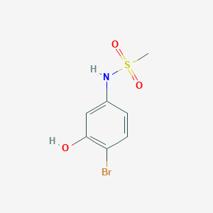 molecular formula C7H8BrNO3S B14842676 N-(4-Bromo-3-hydroxyphenyl)methanesulfonamide 