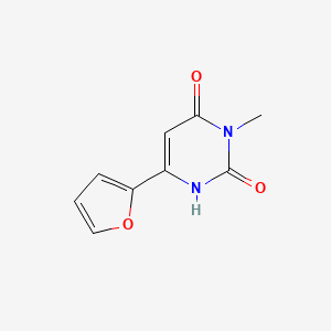 molecular formula C9H8N2O3 B1484271 6-(Furan-2-yl)-3-methyl-1,2,3,4-tetrahydropyrimidine-2,4-dione CAS No. 2098073-69-7